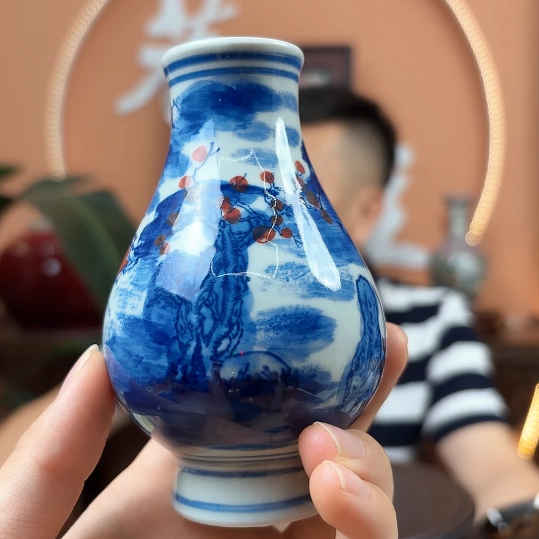 景德镇陶瓷手工手绘花瓶