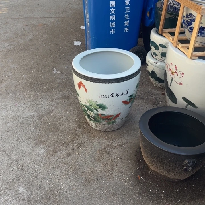 陶瓷艺术景德镇陶瓷41*46连年有余➕十字底座
