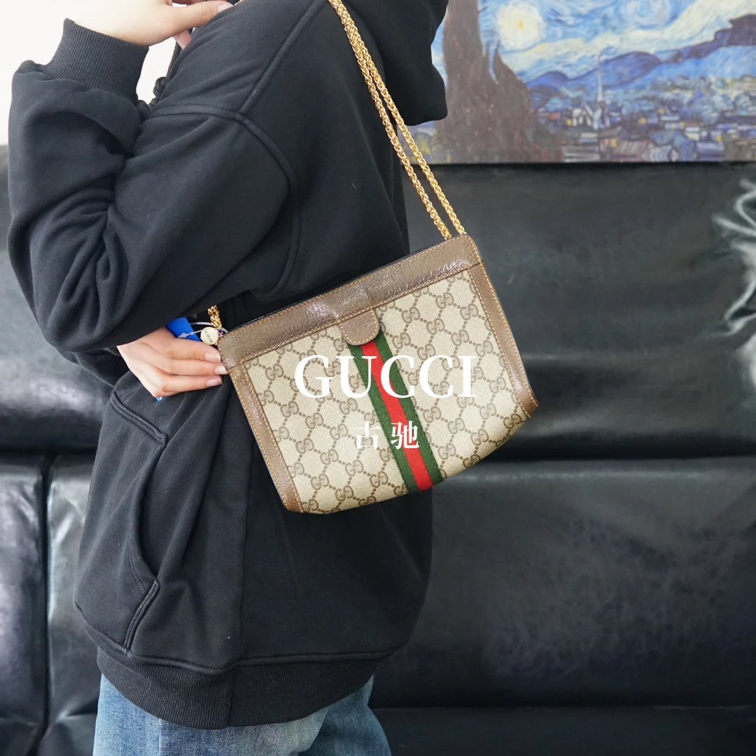95新 GUCCI/古驰 老花夹子包/FYYW03709022/9022