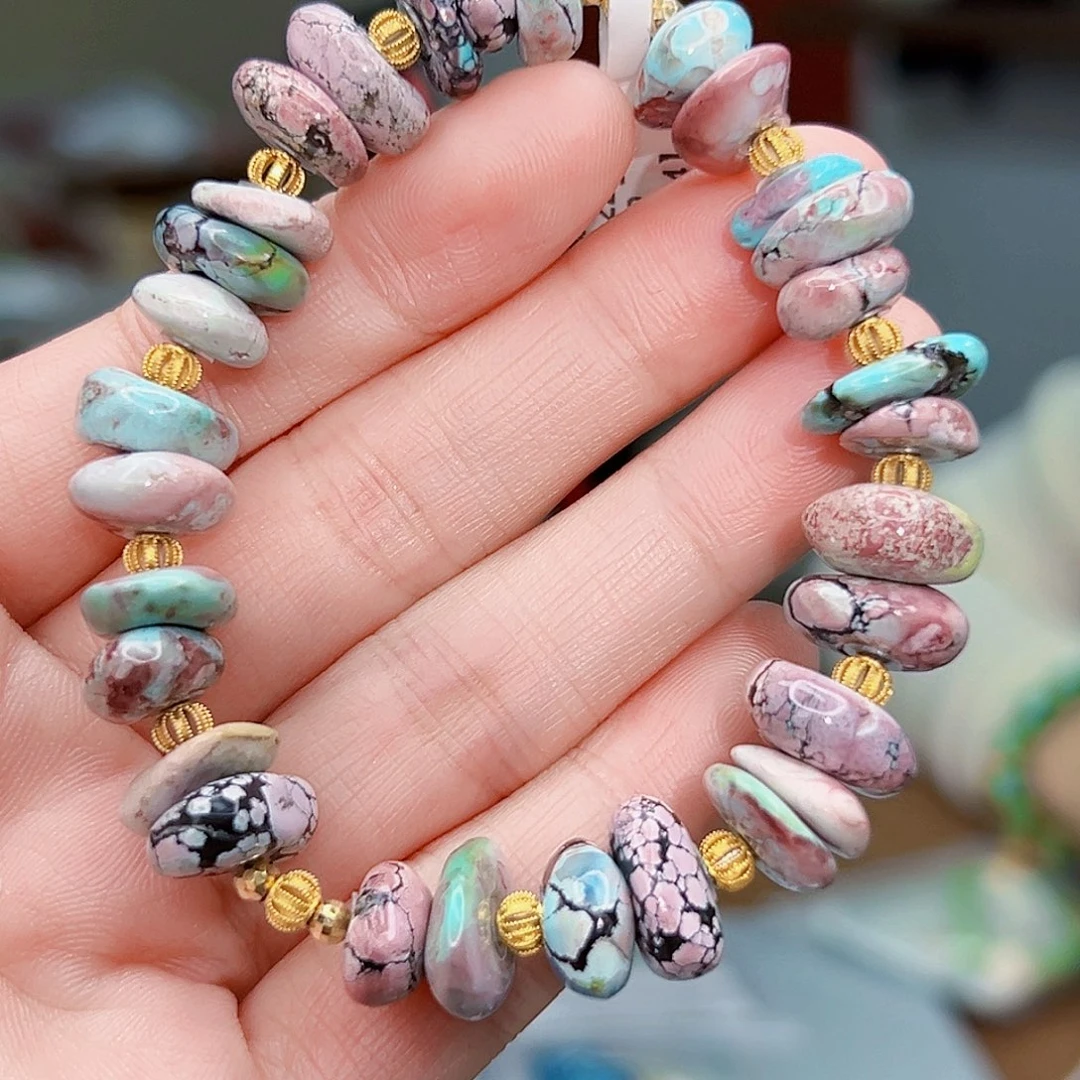 绿松石珠宝奇石18K金镶嵌