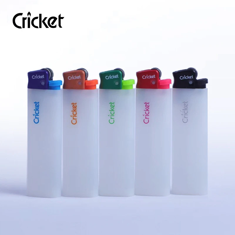 cricket草蜢白身半透明砂轮一次性打火机火石滑轮创意个性带标