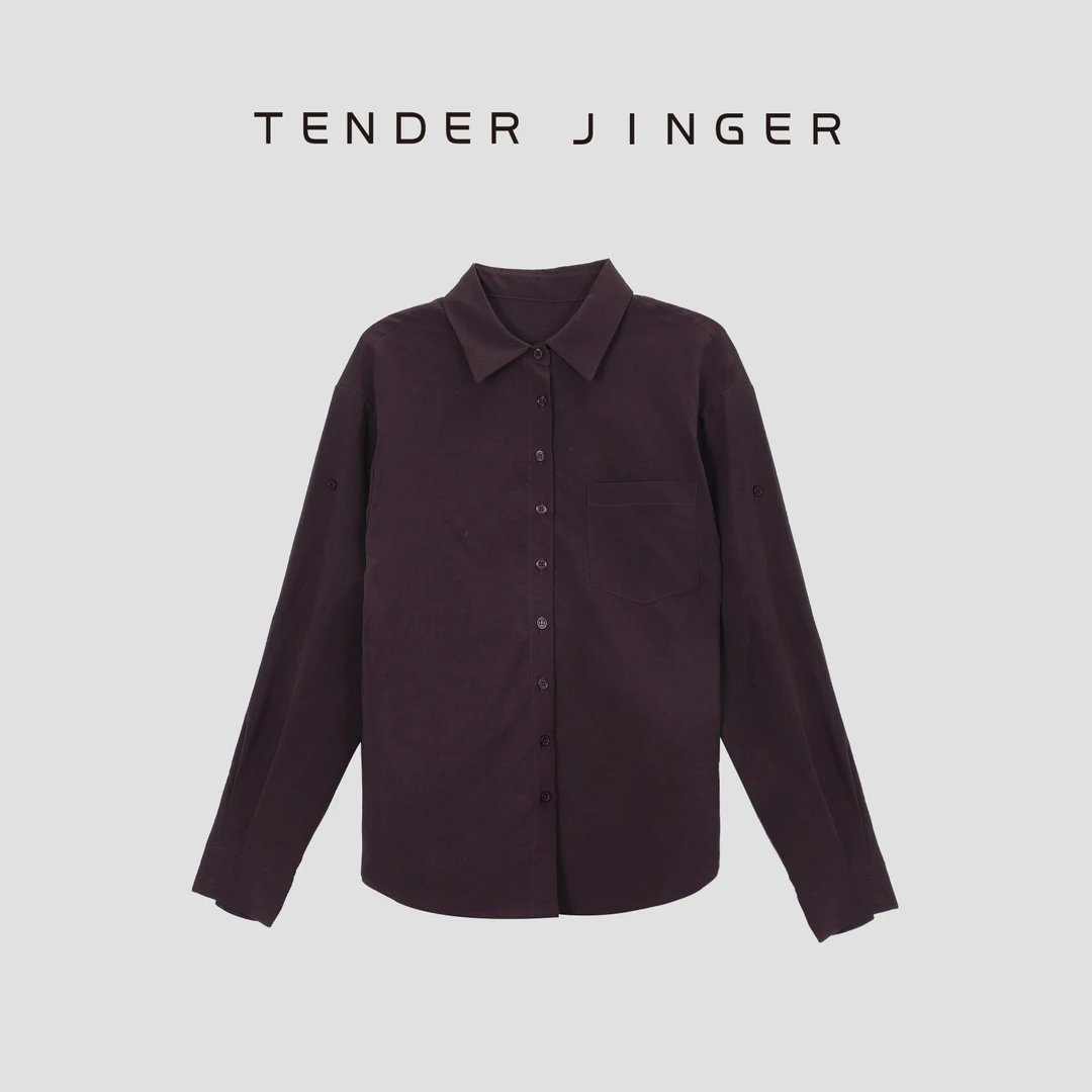Tender Jinger【专柜】质感通勤天丝亚麻衬衫T51YMS80056