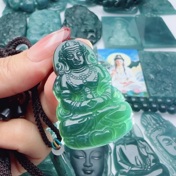 翡翠未镶嵌颈饰多样性发货天然A货翡翠