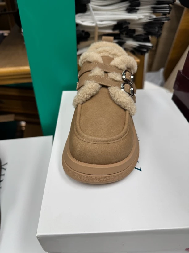 6608-2秋冬百搭时尚厚底冬季保暖高帮加厚乐福鞋女鞋软底豆豆鞋