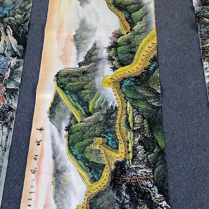 国画小六尺长城一副