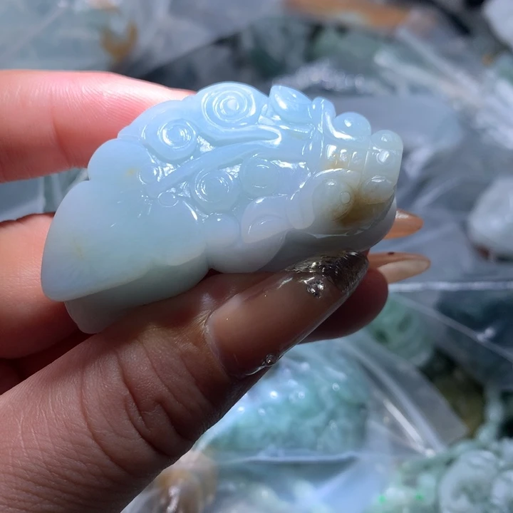 翡翠未镶嵌颈饰保真天然A货翡翠