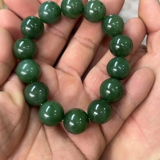 和田玉俄罗斯碧玉卡1 6手串多样性拍一发一未镶嵌