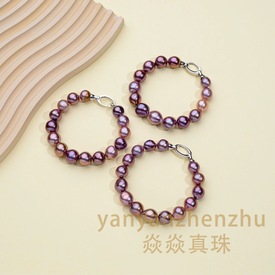 【山河万色】S925银 淡水 巴洛克手链 9-12mm  X920 多样性发一