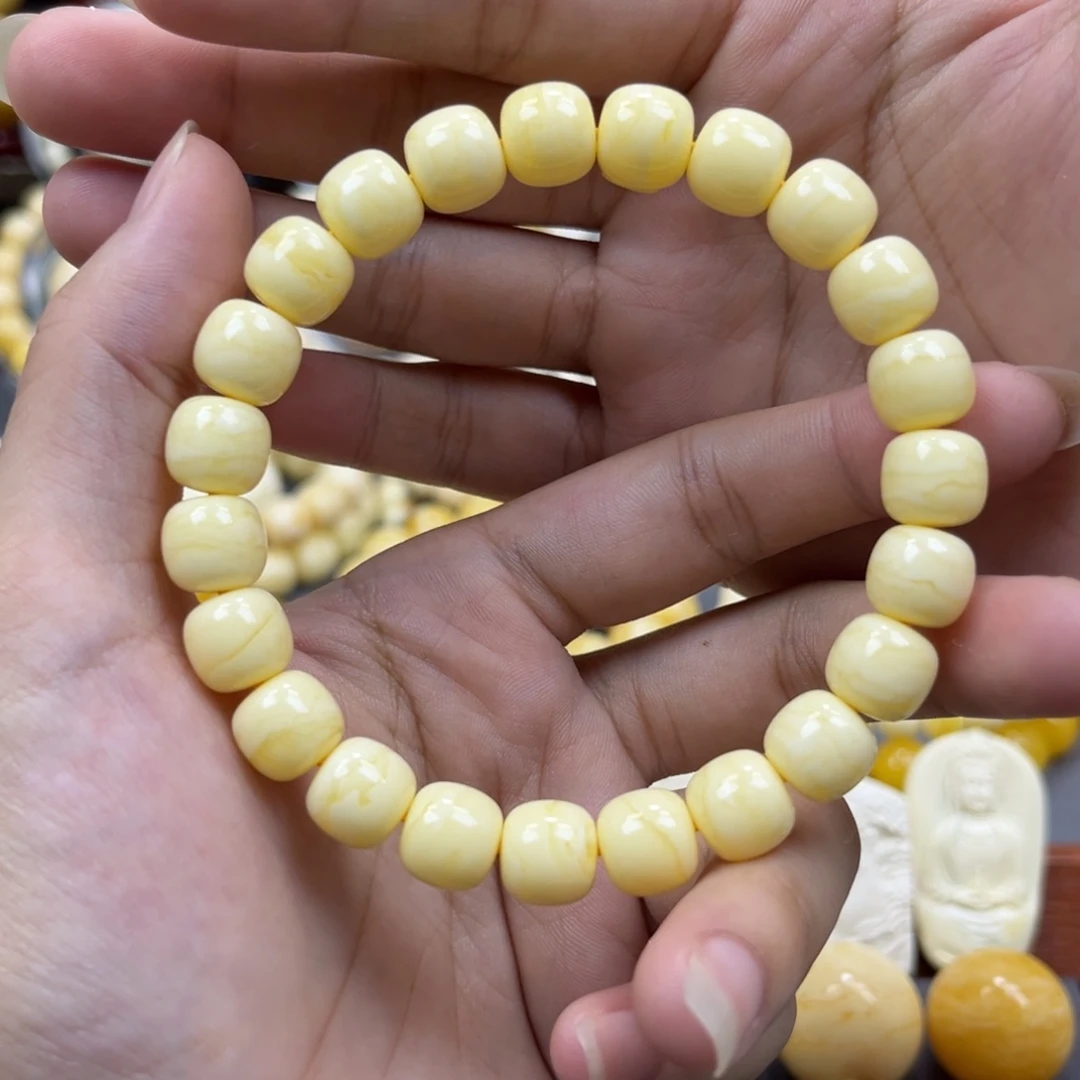 琥珀未镶嵌手串同料老邢手串10.1mm