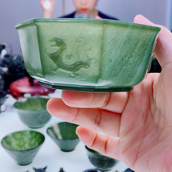 未镶嵌和田玉（青玉）把件微瑕