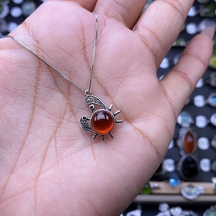 石榴石颈饰银S925镶嵌浩**谁