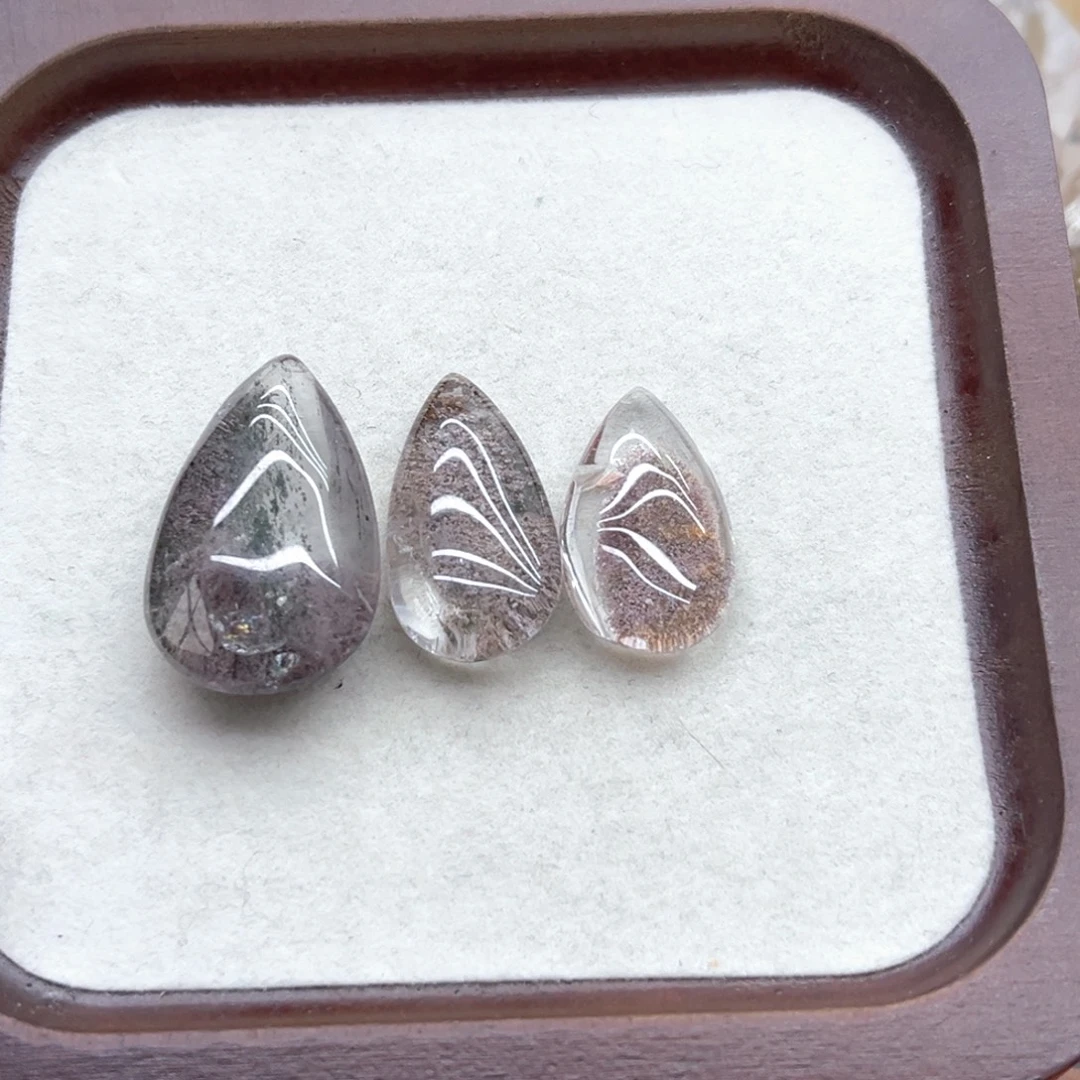 水晶未镶嵌珠宝半成品15 幽灵水滴