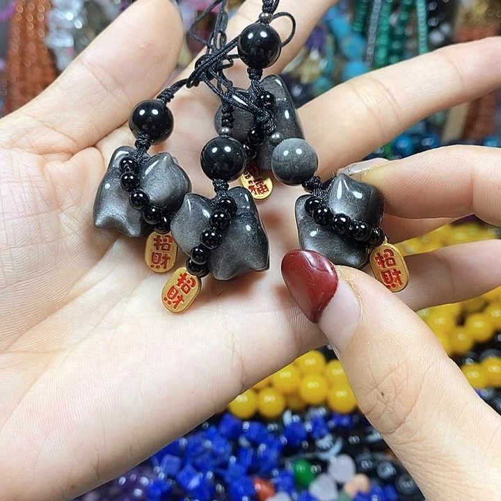 玛瑙/玉髓未镶嵌珠宝半成品银耀挂件卡22mm