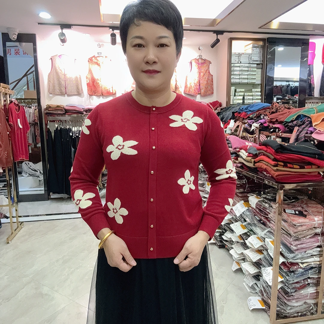 【燕珍时装】2025秋冬季新款25115时尚百搭气质减龄长袖针织衫 君奴