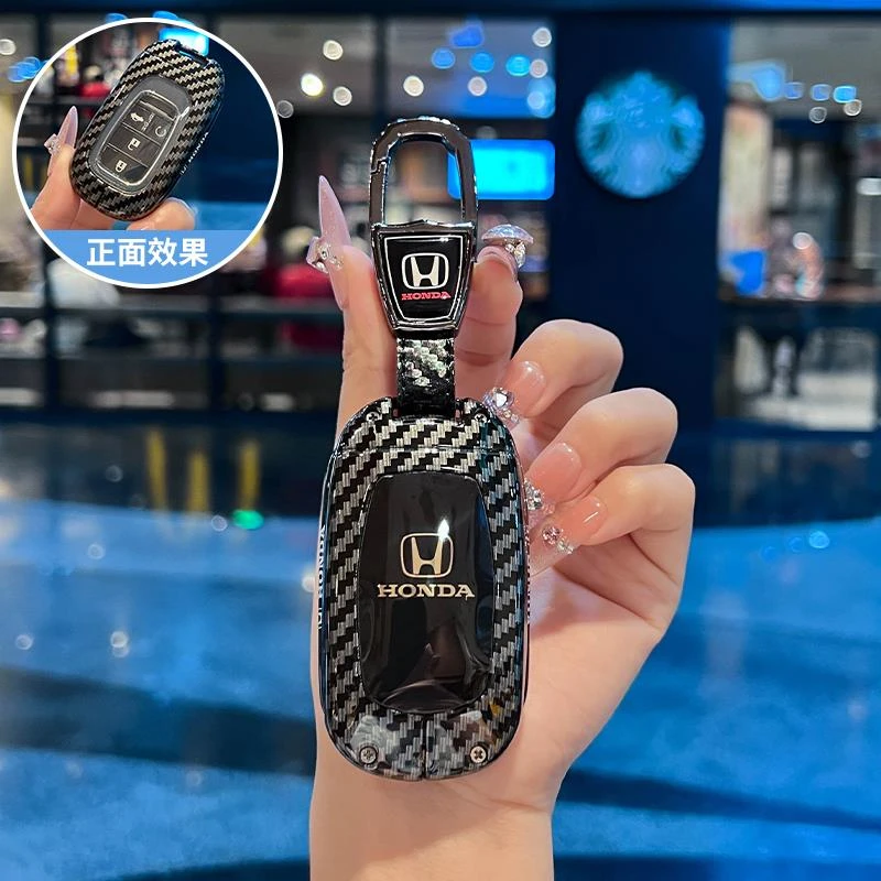适用本田CRV钥匙套十一代思域十代雅阁皓影型格XRV缤智车金属扣壳