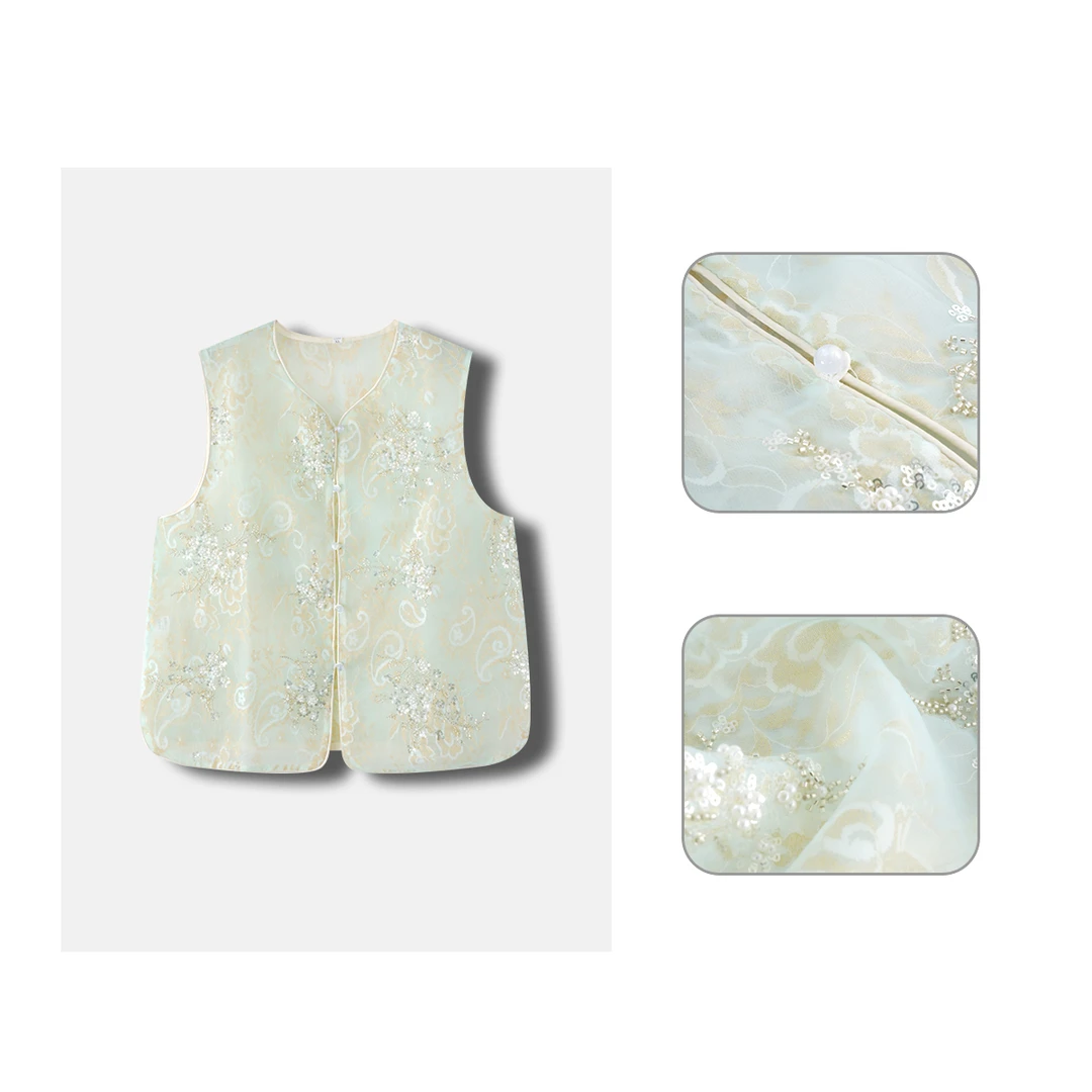 新中式国风珠片刺绣马甲A523-Y2693