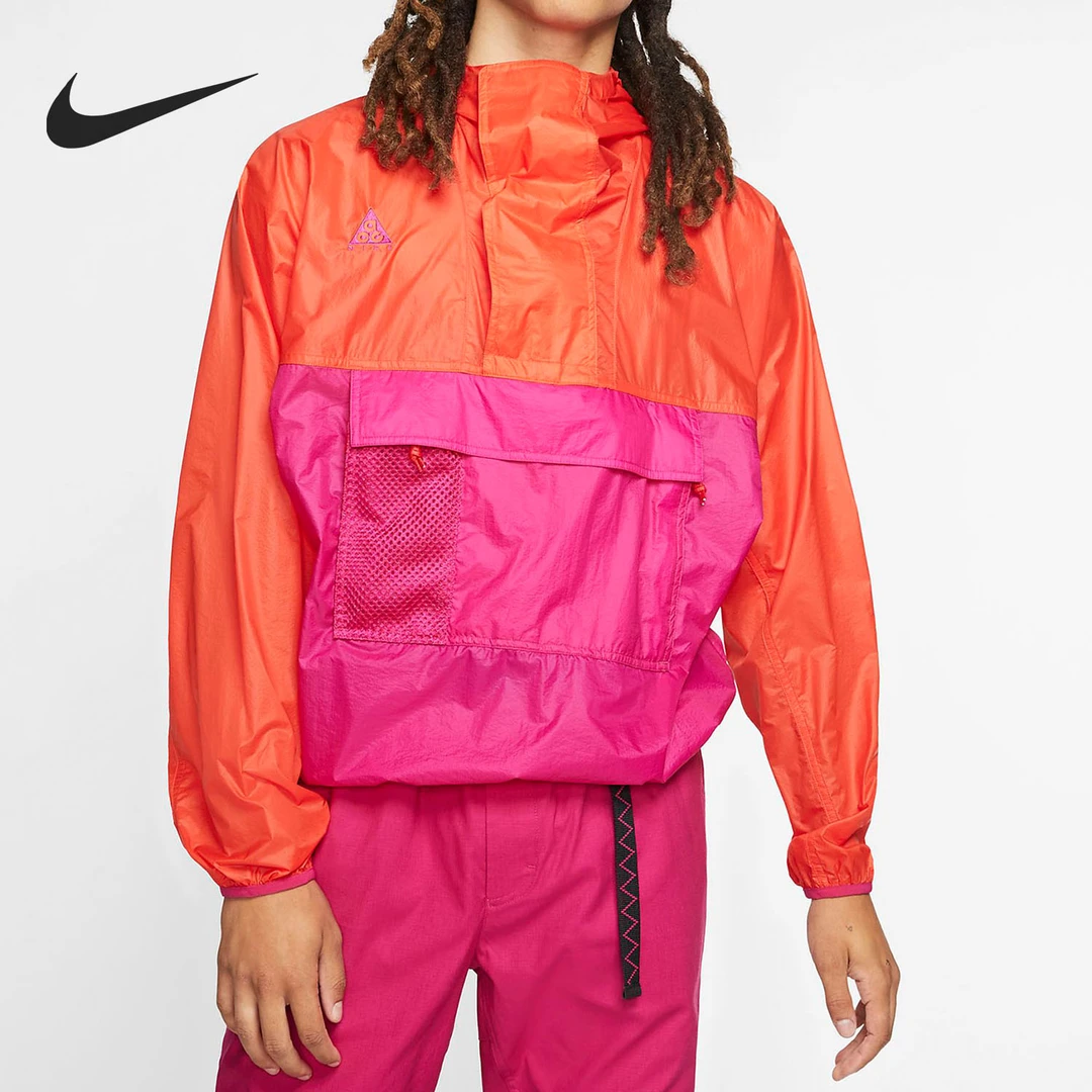 Nike/耐克男子20秋季新款半拉链运动服连帽休闲夹克衫CD7635-634