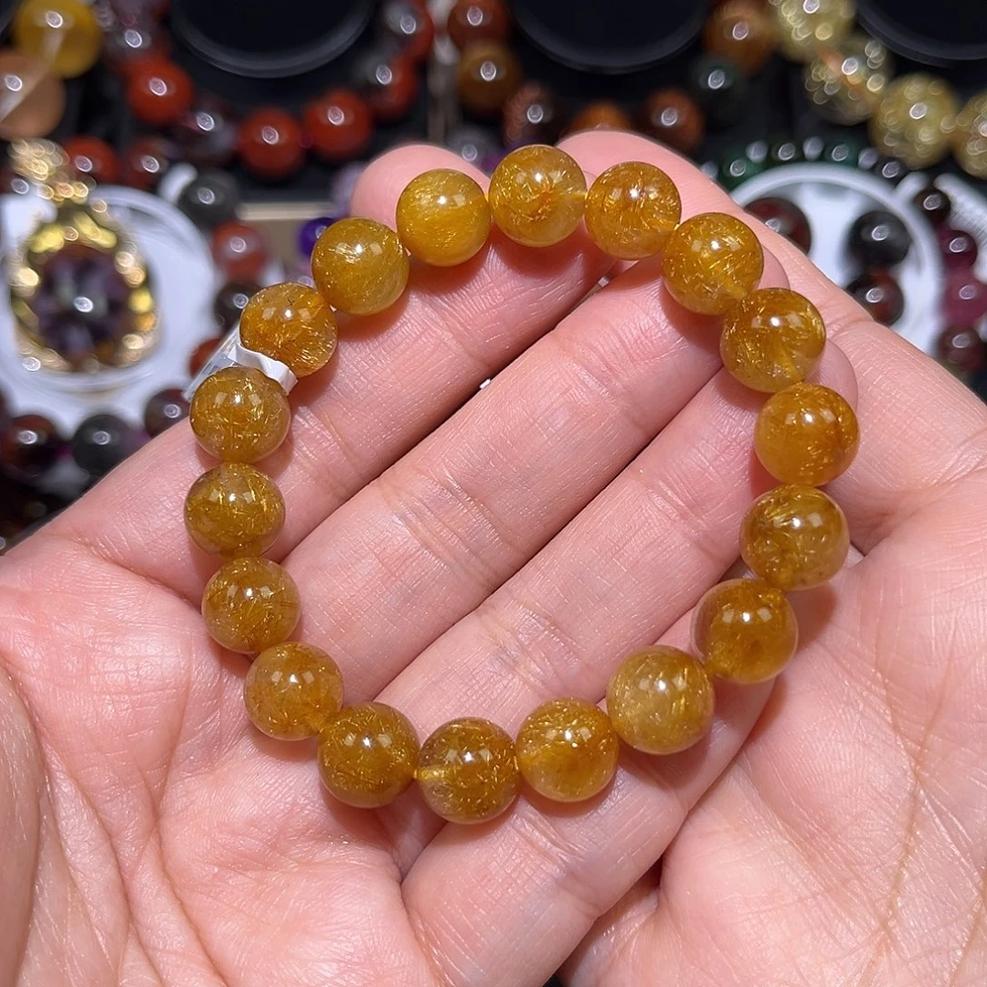 珂***妈珠宝半成品未镶嵌水晶钛晶花手链A10