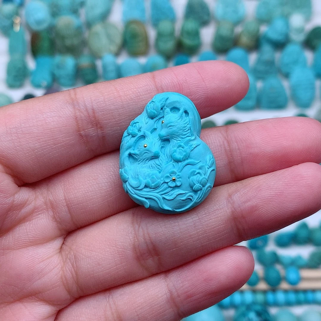 未镶嵌绿松石珠宝奇石