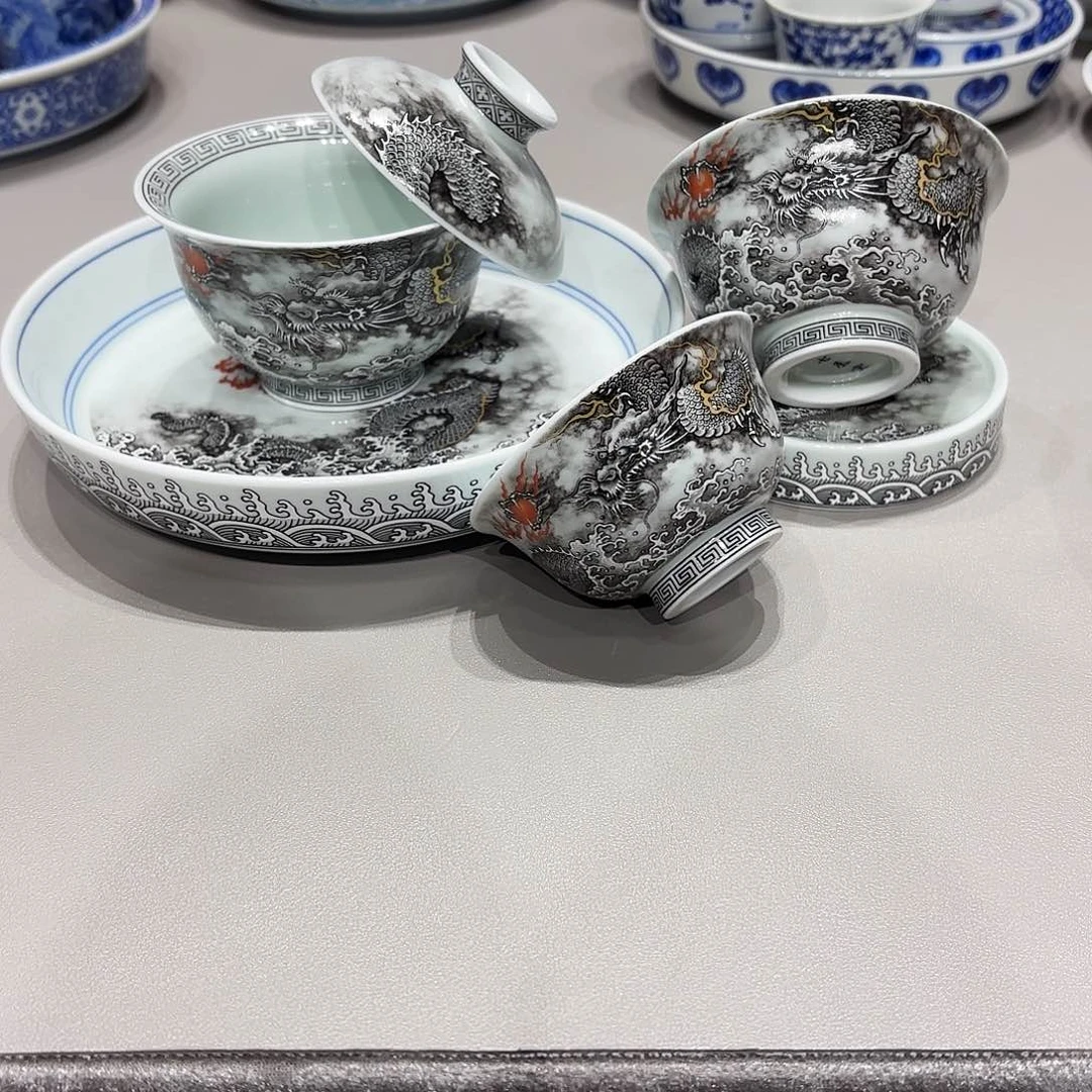 盖碗景德镇高温茶具
