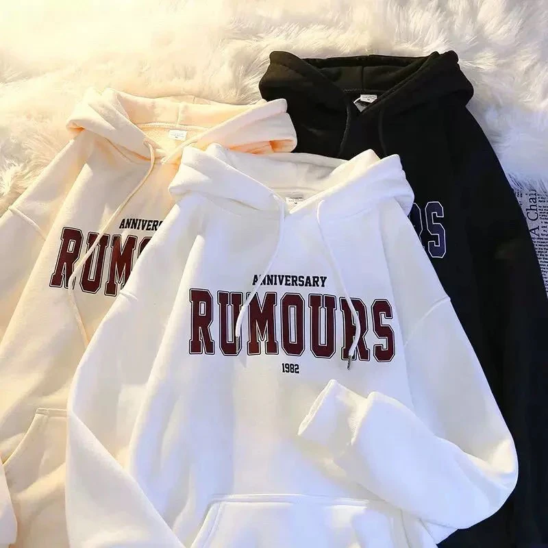 秋冬几何套头连帽卫衣春秋韩版百搭长袖薄款宽松秋季ins冬季