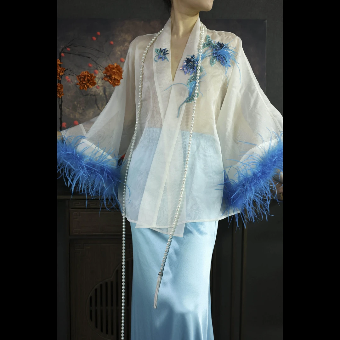 【不遇·倾城】XM轻奢法式国风新中式大袖高级优雅气质女士外披上衣