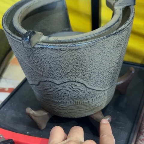 蜜安罐瓷香炉锡茶则