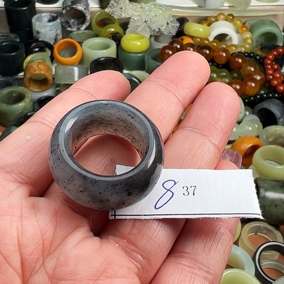 【闪购商品】合金蛇纹石玉戒指鱼****