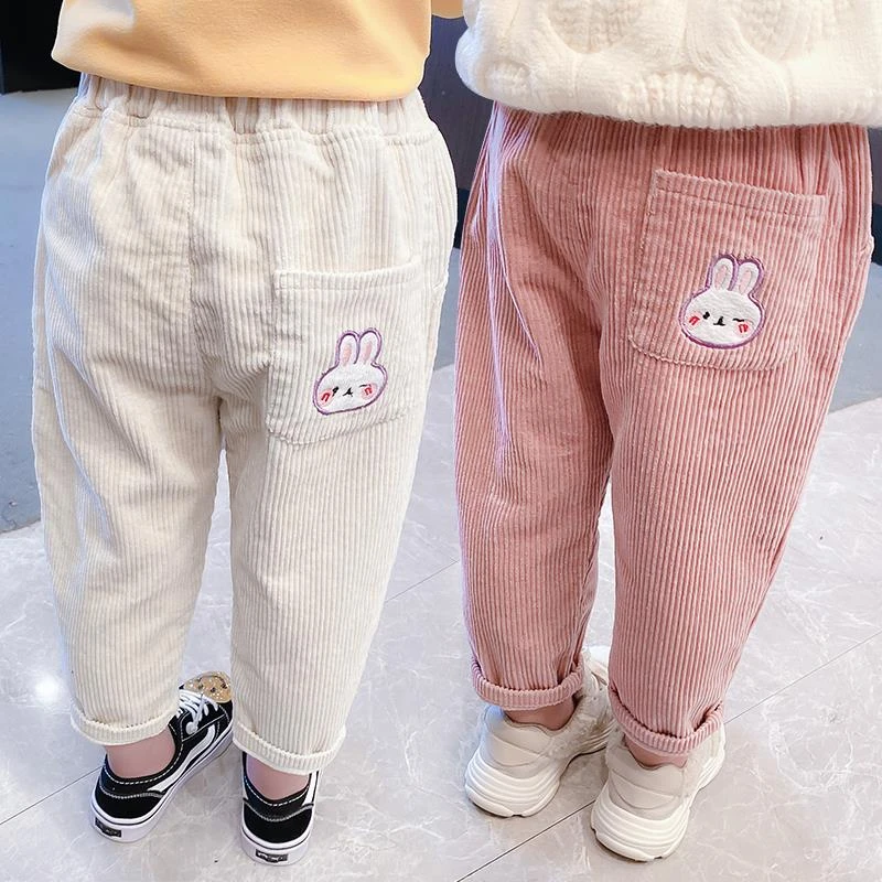 秋冬款1-3岁女宝裤子女童裤子2025春秋新款儿童洋气灯芯绒裤女宝