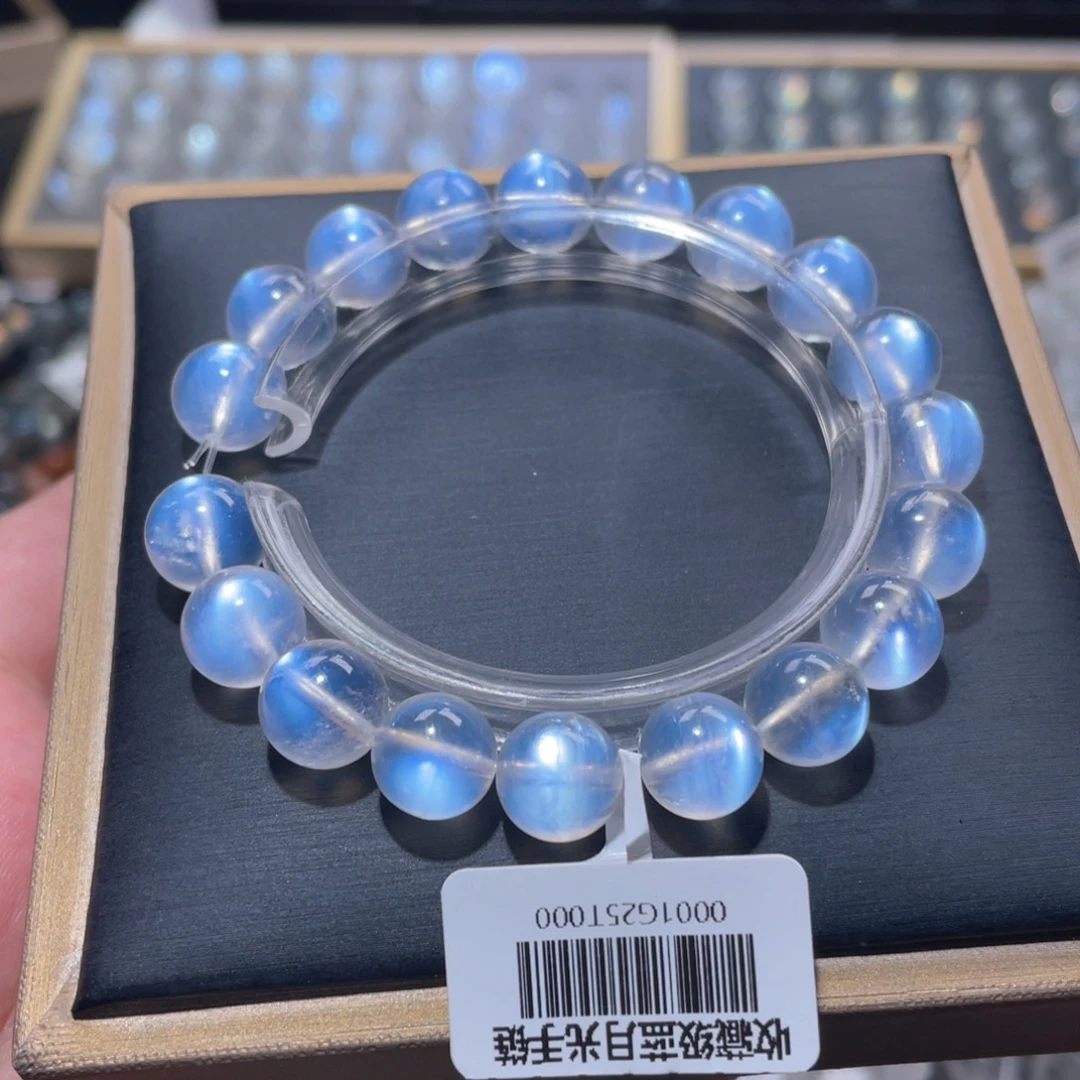 未镶嵌手链长石蓝月光手链10mm
