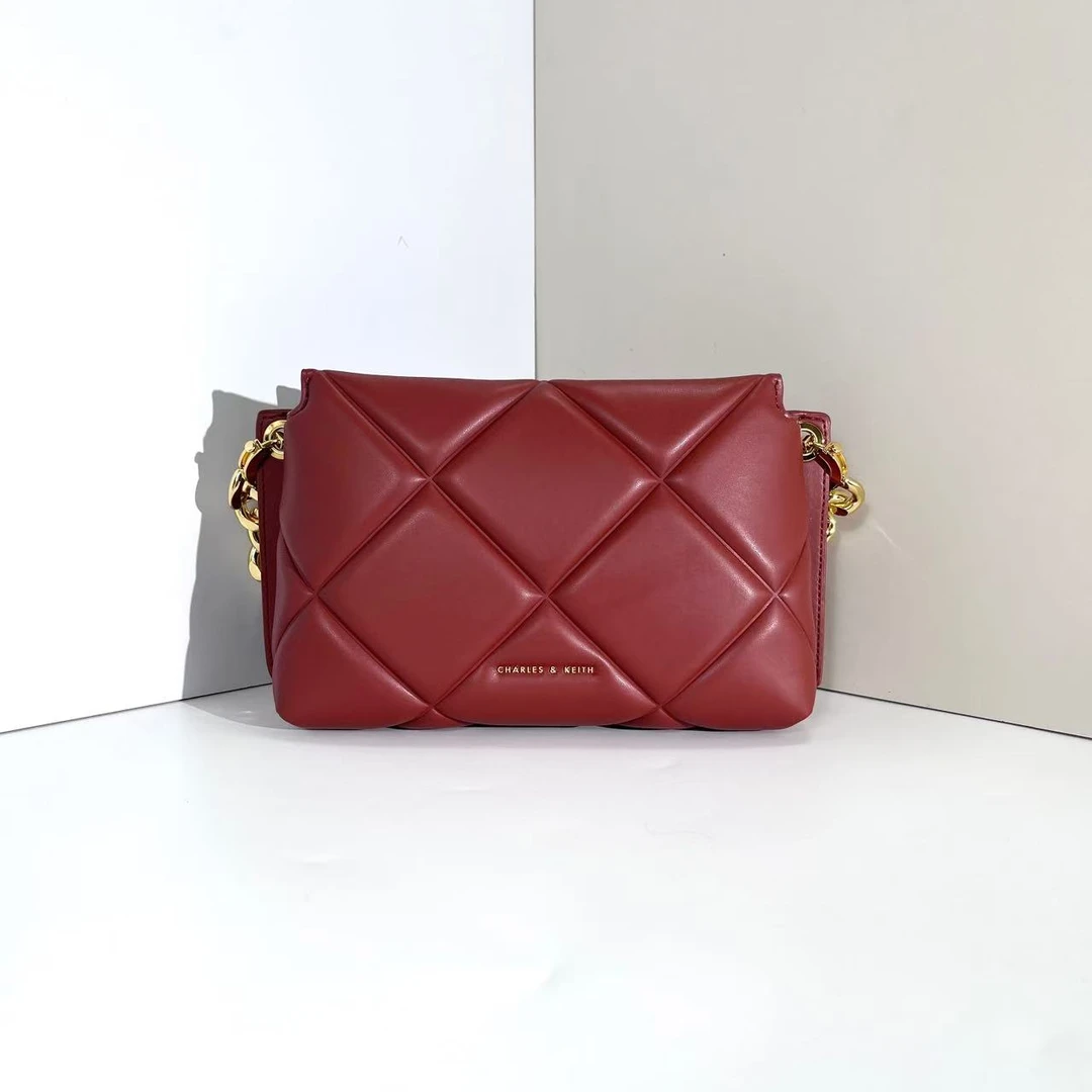 CHARLES&KEITH 20671477-1砖色M女士单肩手提包-杨灬