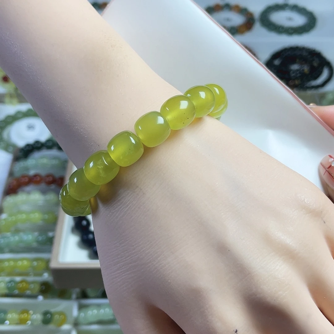 未镶嵌蛇纹石玉手链卡11