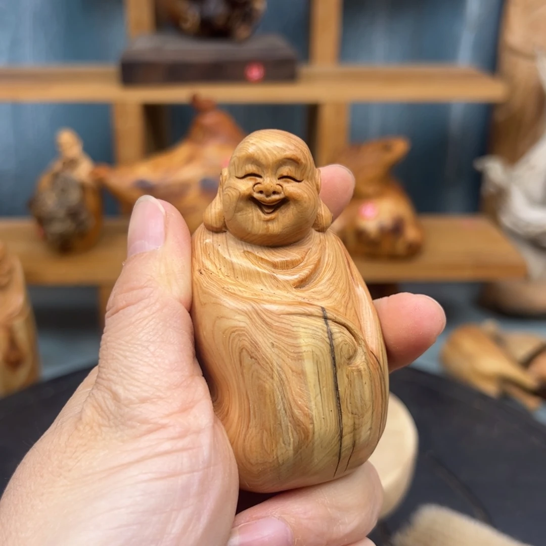 木崖柏木摆件手把件