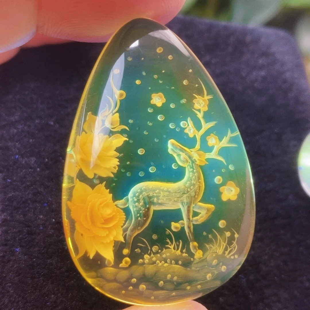 【闪购商品】金珀吊坠(不含链)未镶嵌