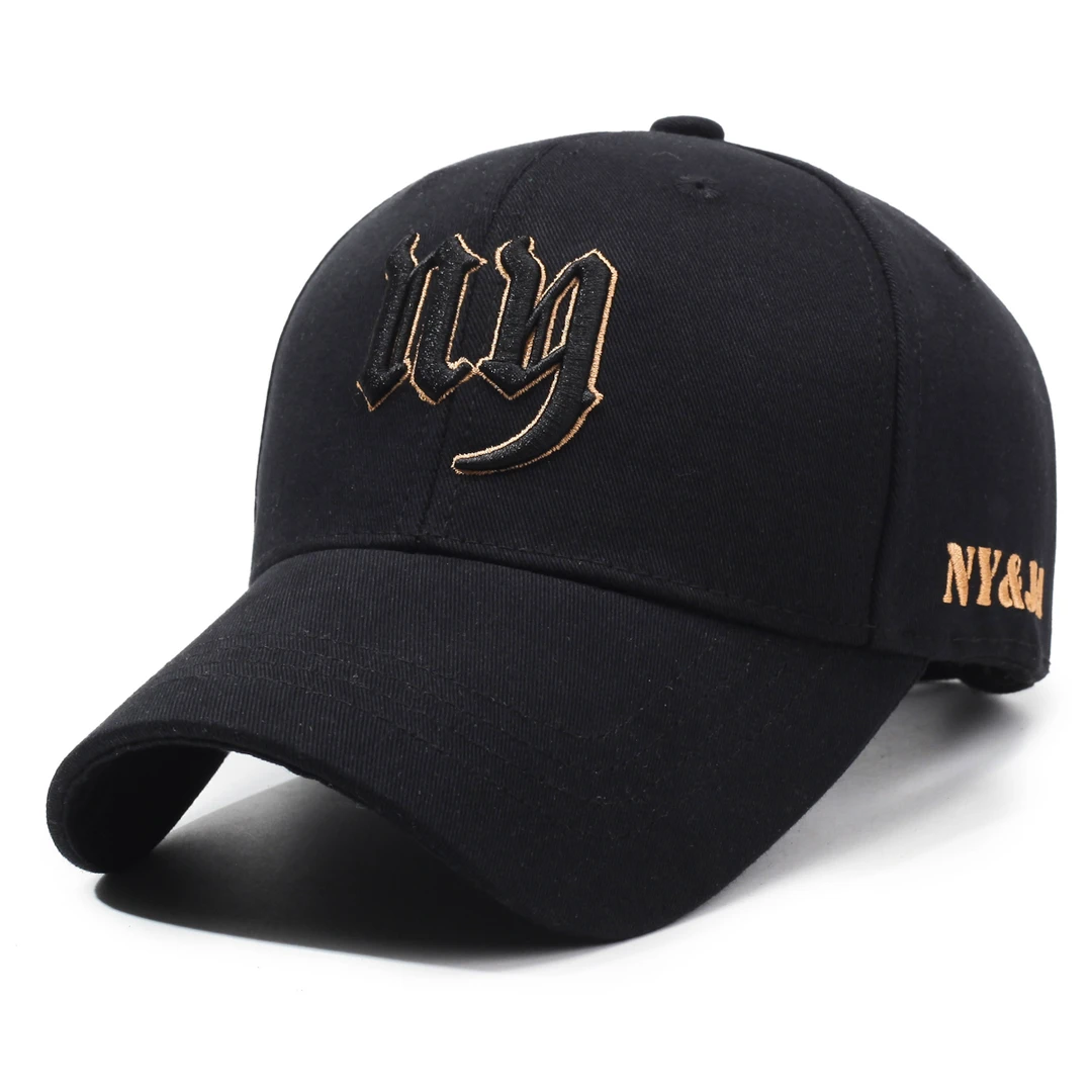 字母刺绣鸭舌棒球帽时尚休闲男女春夏户外运动大头围情侣款帽子