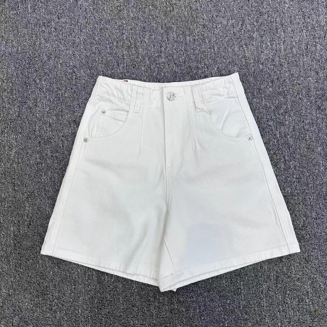 【周周家】5841濮院夏季白色高腰牛仔短裤女士休闲时尚慵懒风