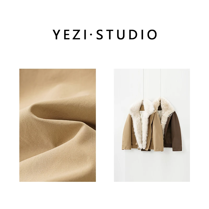 【挪威森林】云朵被90白鹅.绒羊.绒毛领可拆卸派克皮草外套25308010