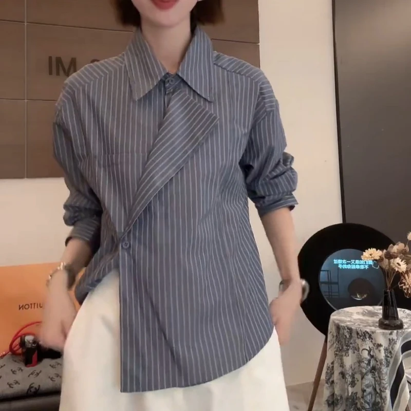 2025早秋新款法式小众设计师款显瘦百搭衬衣LK2505250