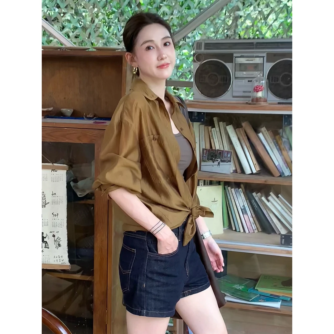 PH 《矿野》街头潮流时尚百塔莱赛尔醋酸工装休闲衬衫 PH1981