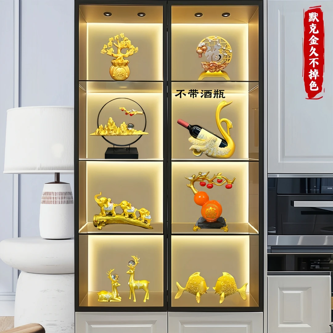 新中式高档轻奢暖居电视柜酒柜玄关工艺品摆件乔迁新居客厅装饰品