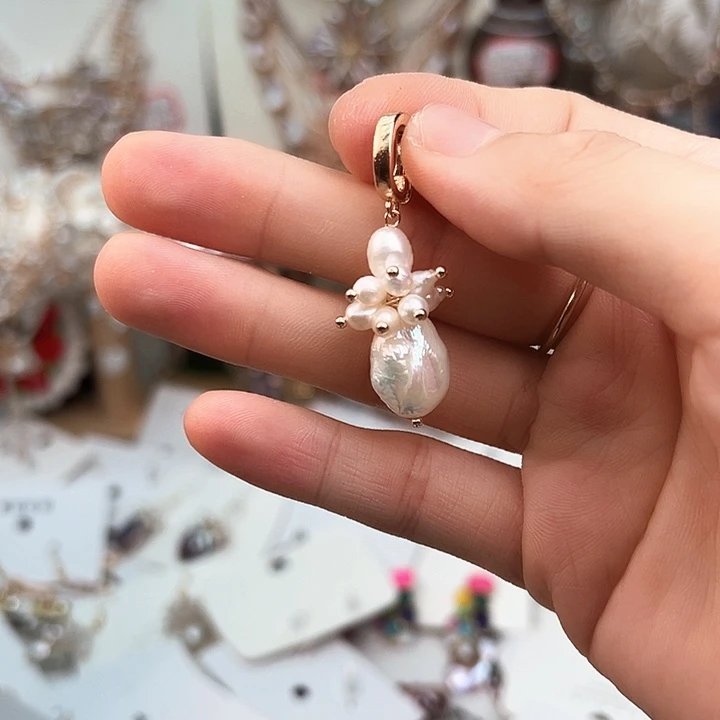 未镶嵌淡水珍珠耳饰