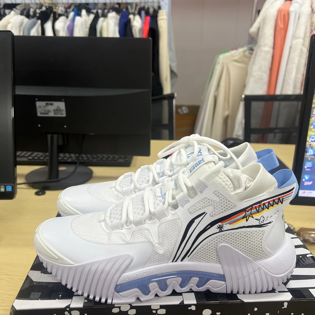 《B品以直播展示为准》鞋底脏(X817）李宁男子休闲运动鞋ABFS003-75