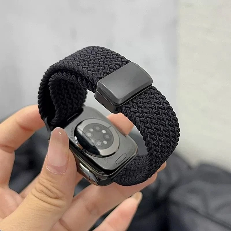 适用小米手环9Pro/8pro表带小米红米Watch5磁吸卡扣编织透气表带