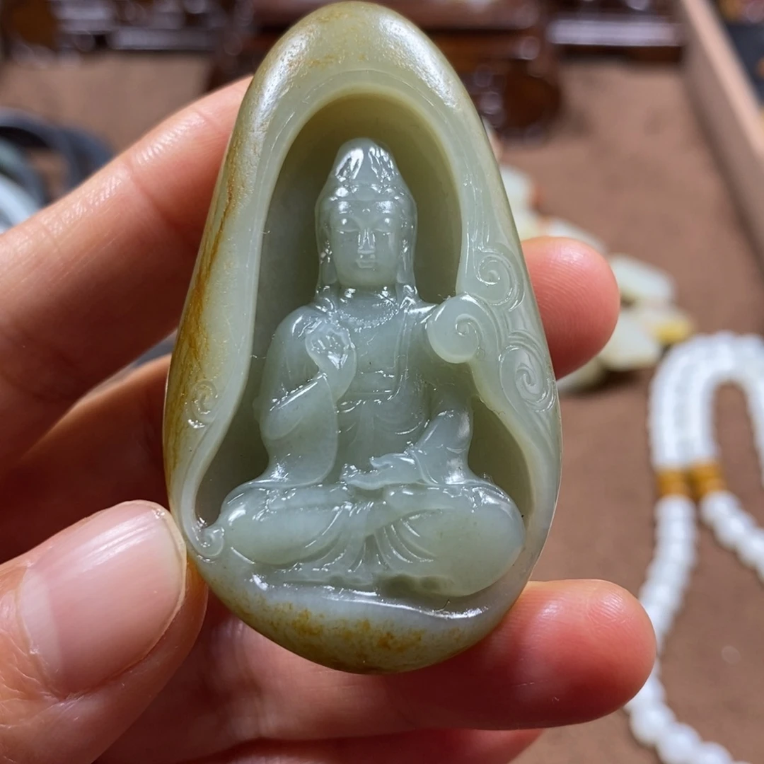 和田玉未镶嵌挂件