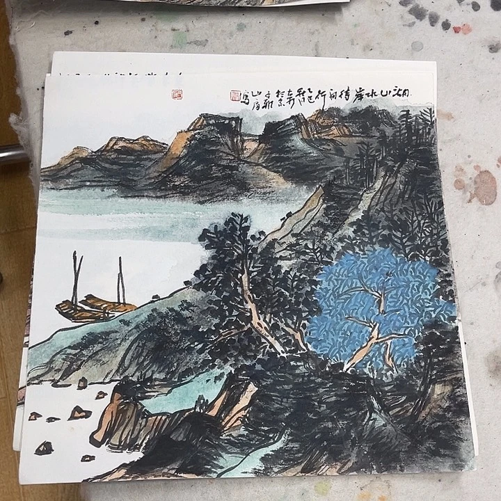 姜奇老师山水作品33×33