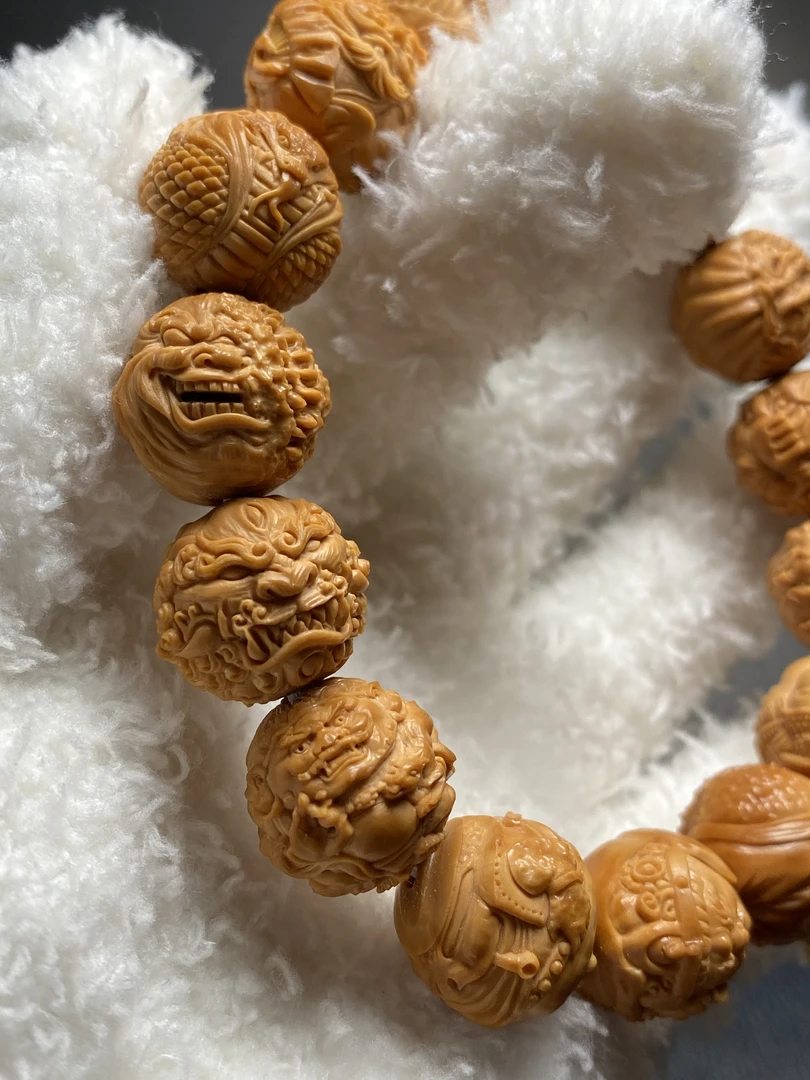 【豪华大满贯17.5】私人订制版猴头核桃雕刻高端毕业级手工文玩手串