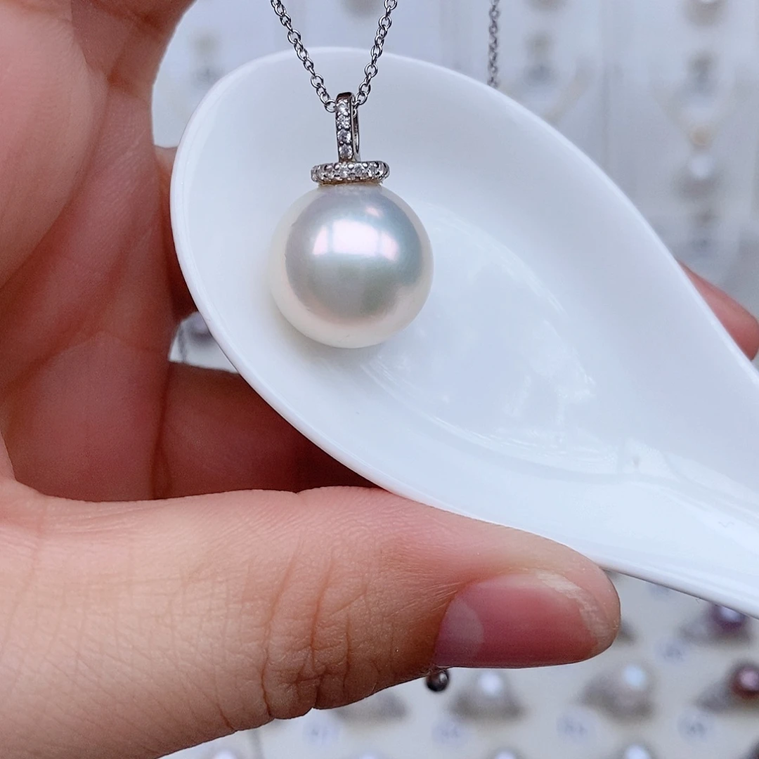 颈饰淡水珍珠银S925镶嵌