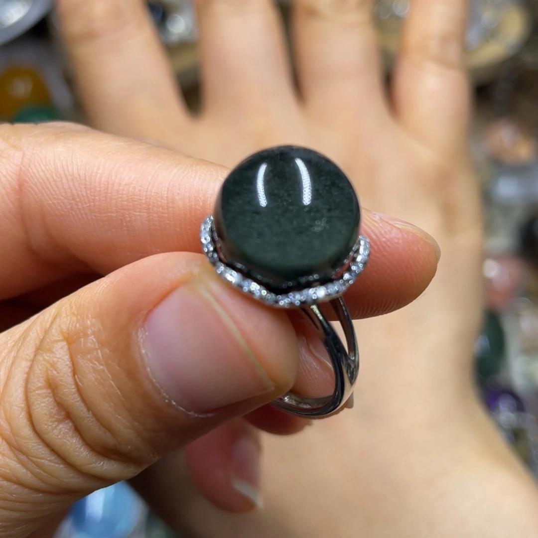 【闪购商品】水晶珠宝半成品银S925镶嵌戒指