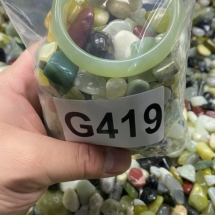 岫玉鱼缸石未镶嵌