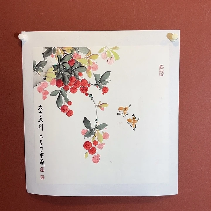 国画听兰老师花鸟